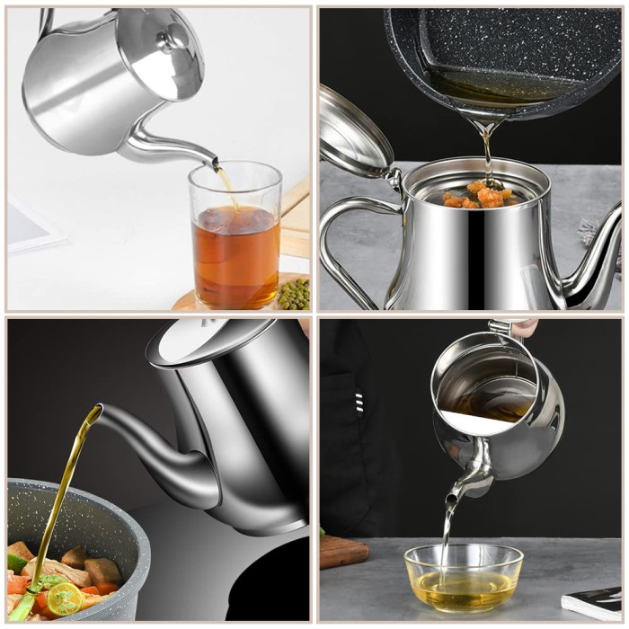 Oil Kettle Oil Pot Stainless Steel 410 Ml